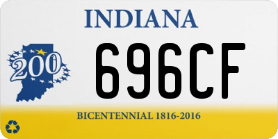 IN license plate 696CF