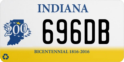 IN license plate 696DB