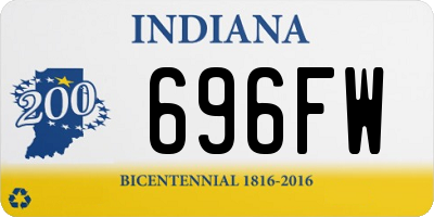 IN license plate 696FW