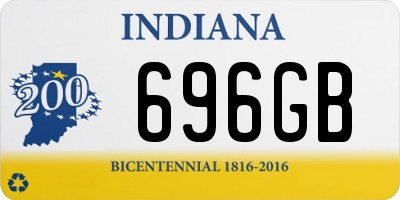 IN license plate 696GB