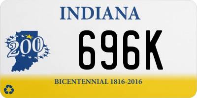 IN license plate 696K