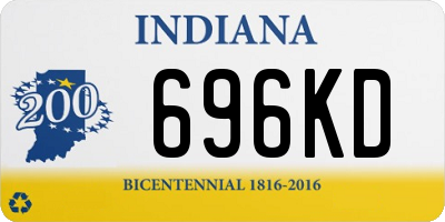IN license plate 696KD