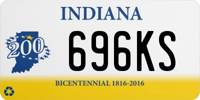 IN license plate 696KS