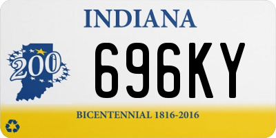 IN license plate 696KY