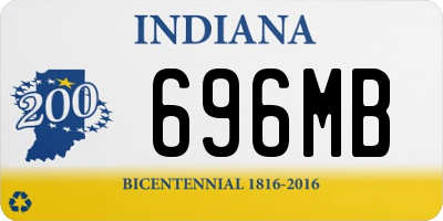 IN license plate 696MB