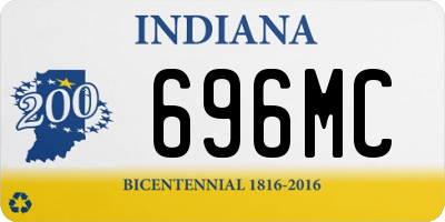 IN license plate 696MC