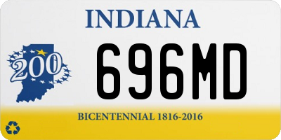 IN license plate 696MD