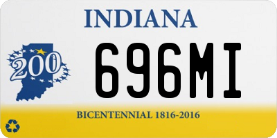 IN license plate 696MI