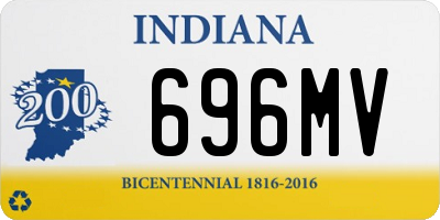 IN license plate 696MV