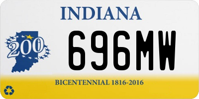 IN license plate 696MW
