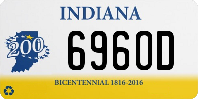 IN license plate 696OD