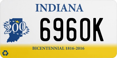 IN license plate 696OK