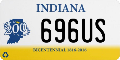 IN license plate 696US