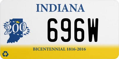 IN license plate 696W