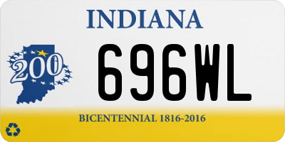 IN license plate 696WL