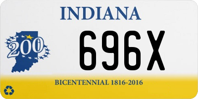 IN license plate 696X