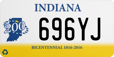 IN license plate 696YJ