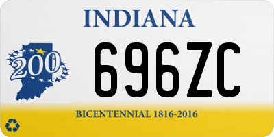 IN license plate 696ZC