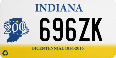 IN license plate 696ZK