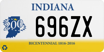 IN license plate 696ZX