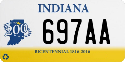 IN license plate 697AA