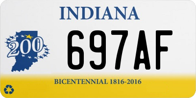 IN license plate 697AF