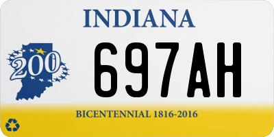 IN license plate 697AH