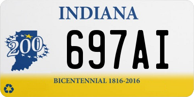 IN license plate 697AI