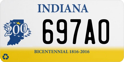 IN license plate 697AO