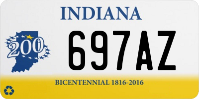 IN license plate 697AZ