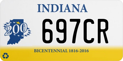 IN license plate 697CR