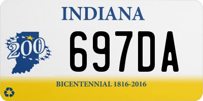 IN license plate 697DA