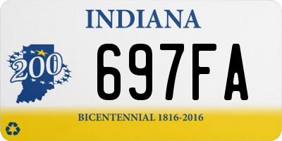 IN license plate 697FA
