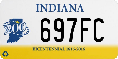 IN license plate 697FC
