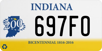 IN license plate 697FO