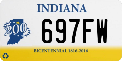 IN license plate 697FW