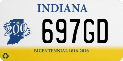 IN license plate 697GD