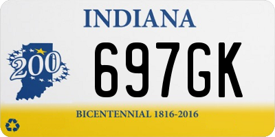 IN license plate 697GK
