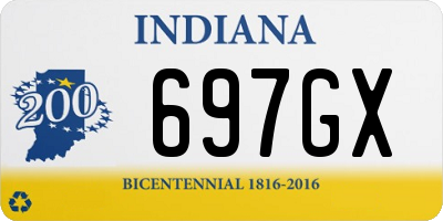 IN license plate 697GX