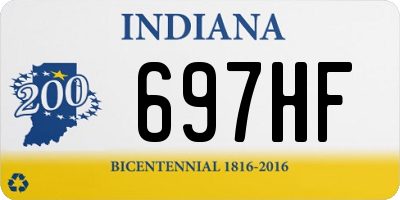 IN license plate 697HF