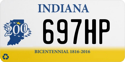 IN license plate 697HP