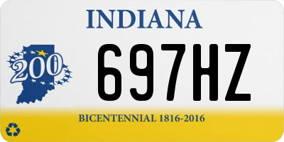 IN license plate 697HZ