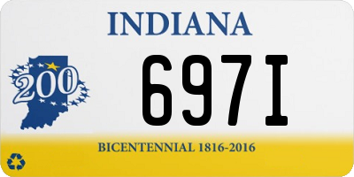 IN license plate 697I