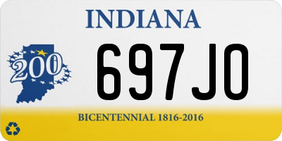 IN license plate 697JO