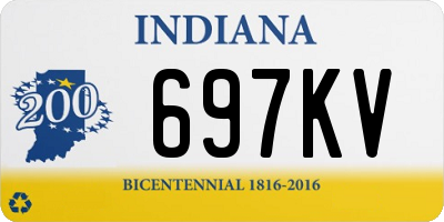 IN license plate 697KV