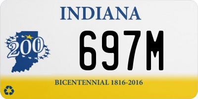 IN license plate 697M