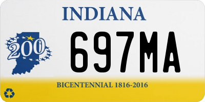 IN license plate 697MA