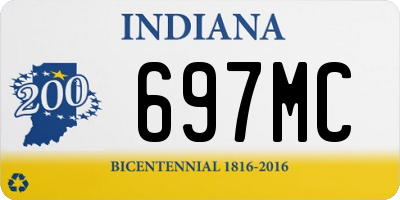 IN license plate 697MC