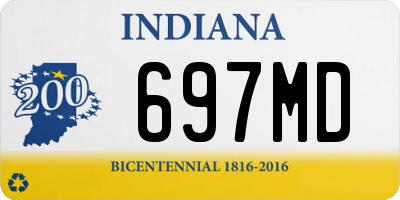 IN license plate 697MD