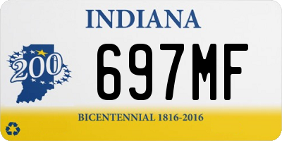 IN license plate 697MF